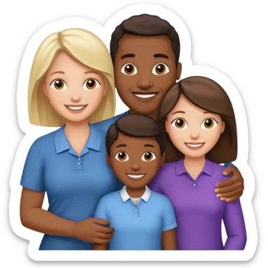 african american dad, african american and white mom, 10 african american and white sisters sticker