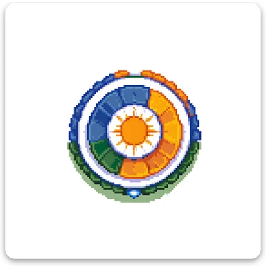 Indian flag with saffron, white, and green horizontal stripes and blue Ashoka Chakra wheel in center sticker