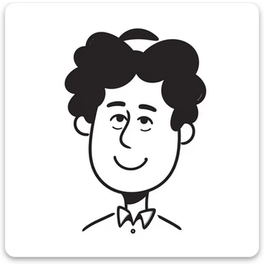 hand-drawn doodle of a Jewish man wearing a kippah sticker
