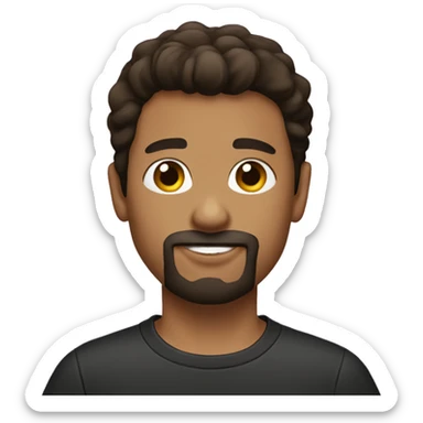 dark brown hair boy with goatee beard wearing i heart NY shirt sticker