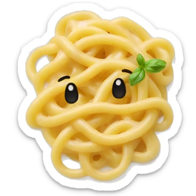 A smelling plate of carbonara pastas sticker