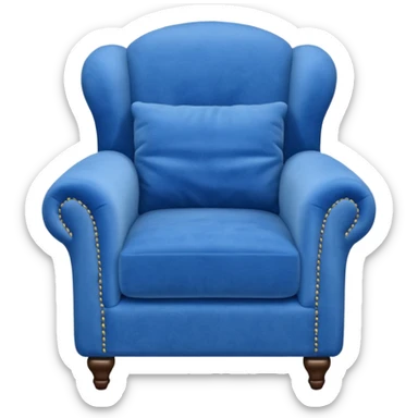 Blue armchair sticker