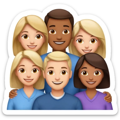 Four different nurses, one man, three women sticker