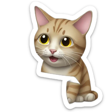 Cat eating a paper of handicap sticker