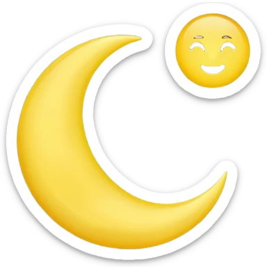 dark crescent moon emoji style with no face no eyes no mouth  sticker