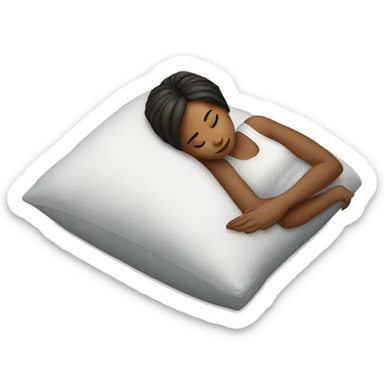 girl lying on pillow sticker
