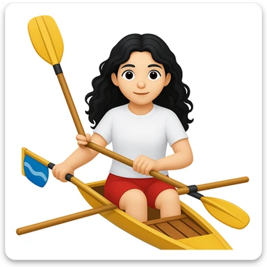 Make the girl's outfit red shorts and a white short-sleeved t-shirt in the style of apple style emojis sticker