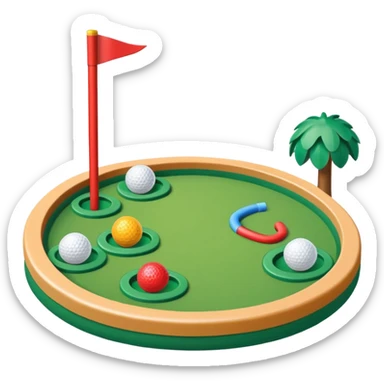 Mini golf sticker
