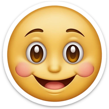 drunk smiley face, tipsy expression, flushed cheeks, uneven eyes, silly smile, no text sticker