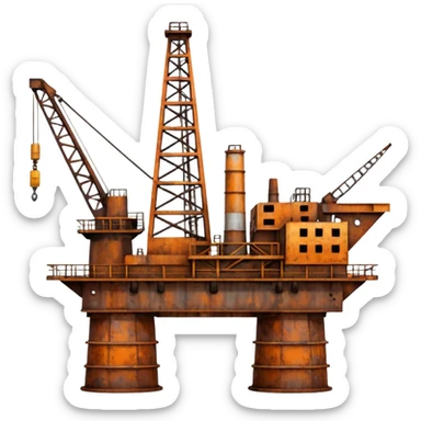 simple oil rig sticker