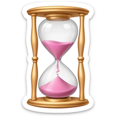 pink hourglass sticker