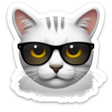 Cat with sunglasses sticker