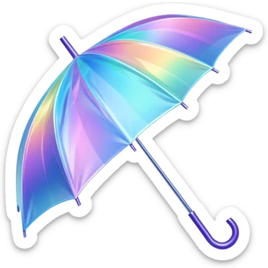 Holographic umbrella sticker