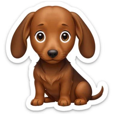 Dachshund getting groomed sticker