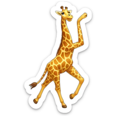 dancing giraffe sticker