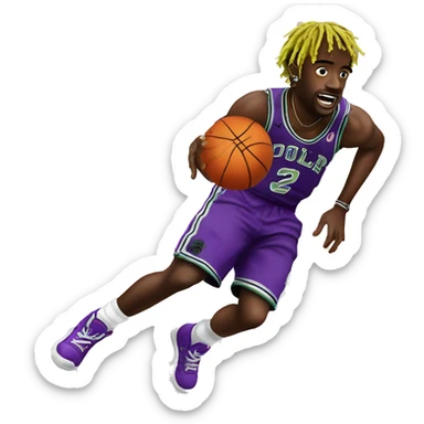 Lil uzi vert throwing a basketball sticker