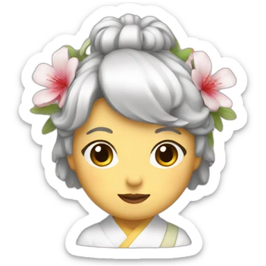 japonesa agradecendo sticker