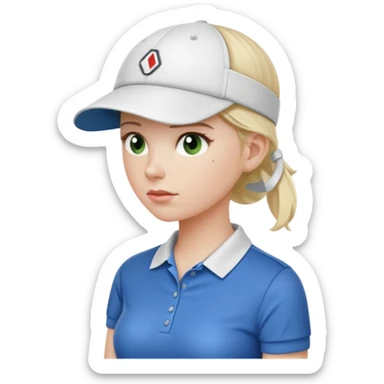 women golfer sick profile sticker