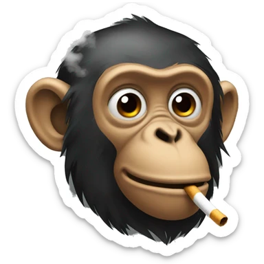 Monkey smoke sticker