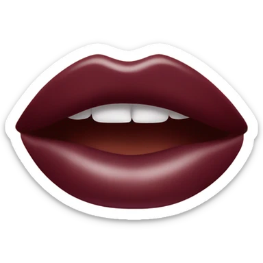 Burgundy lips only 👄 sticker