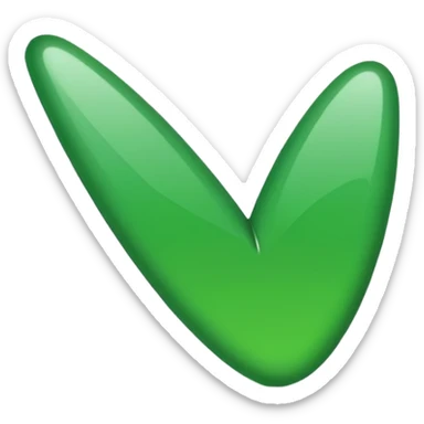 green check mark sticker