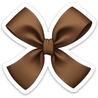 Brown bow sticker