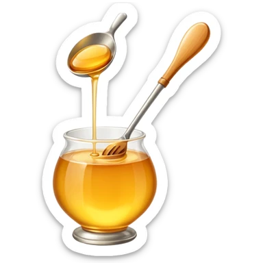 spoon with honey sticker