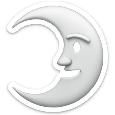 half moon sticker