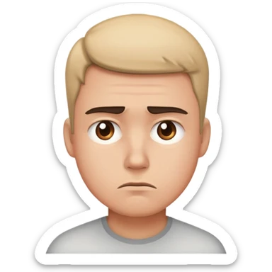 Disappointed serious face sticker