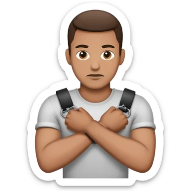 handcuffed man sticker