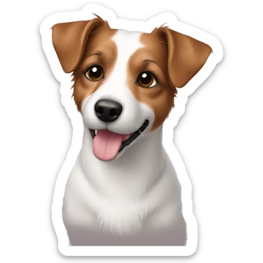 Jack russell long hair sticker
