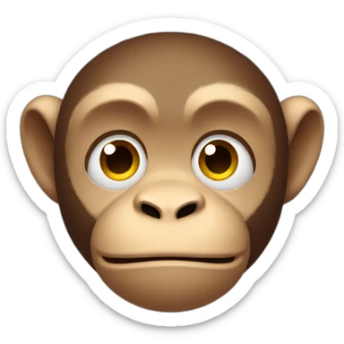 Cute monkey being in a sulk sticker