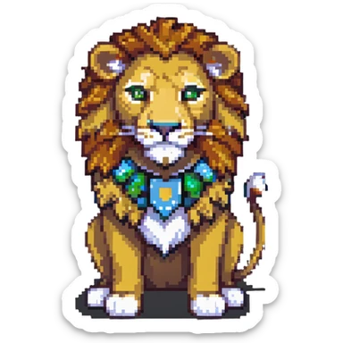 A 20-year-old anthropomorphic lion sticker
