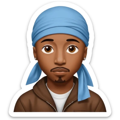 2Pac only face and durage sticker