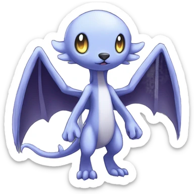 cute cool edgy sharp eldritch ethereal magical Digimon-Fakemon-animal full body sticker