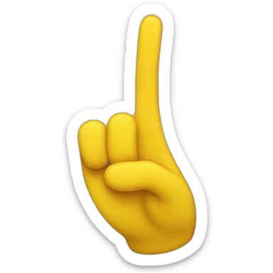 YELLOW HAND SAYING BYE sticker