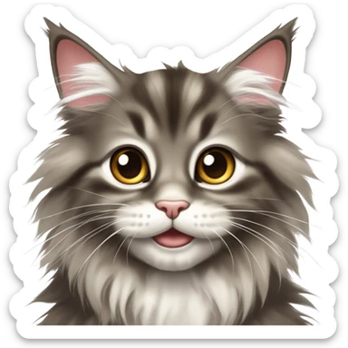 cute maine coon kitten sticker