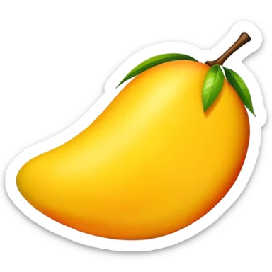 Half bitten mango sticker