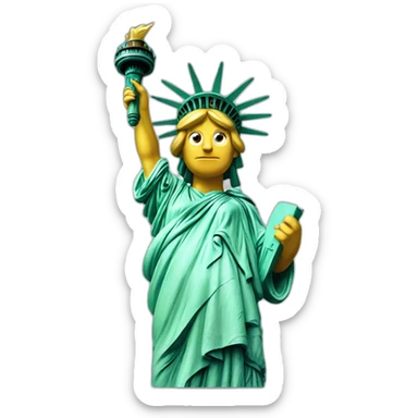 Trump as a statue of liberty sticker