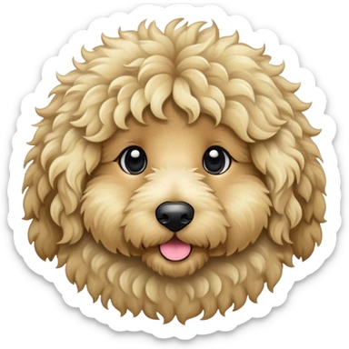 Black and blonde bernadoodle sticker