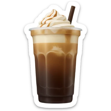Starbuck ice coffee with ice cubes sticker