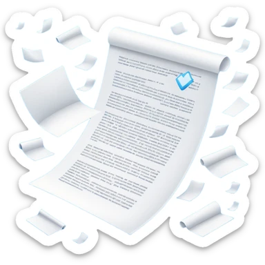 documents in the air sticker