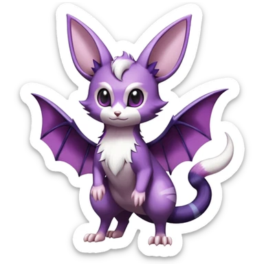 Shiny Furret-Espeon-Noibat-Noivern-Hybrid (Full body) sticker