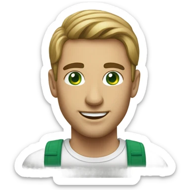 portrait of smiling couple green eyes  sticker