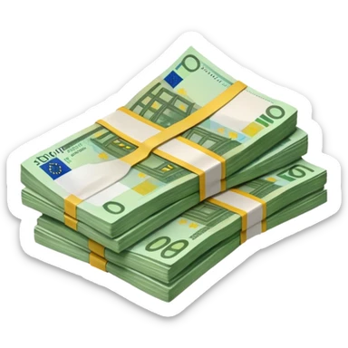 Capacités financières liasse d'euros sticker