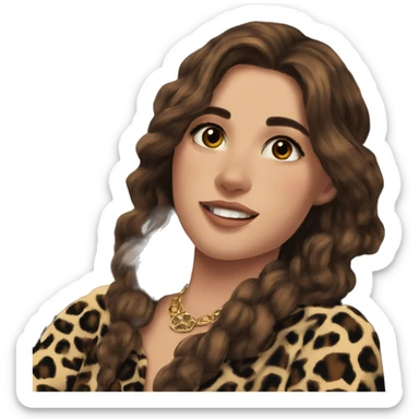 "mysterious beauty with animal print" sticker