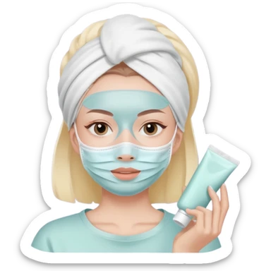 cute pastel colors skin care sticker