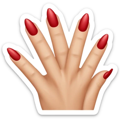 That emoji 🖕🏼with nails sticker