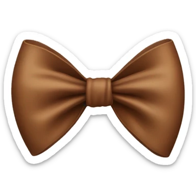  brown bow sticker