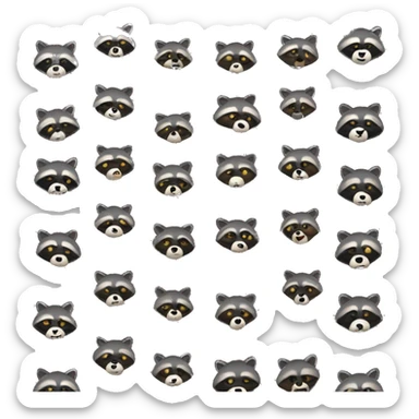 raccoon thief sticker